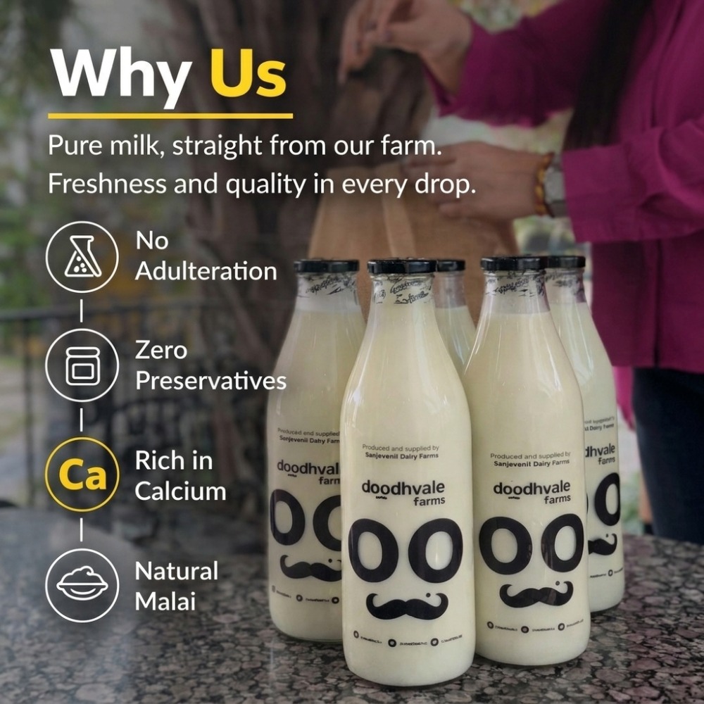 doodhvale farms Buy Cow Milk Premium - Glass Bottle online